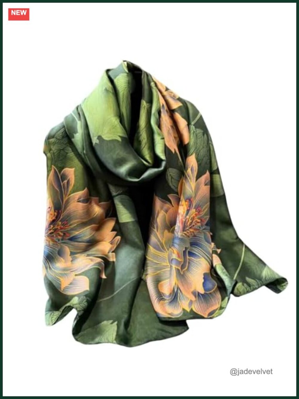 Long Floral Print Fashion Scarf Lightweight Shawl Wrap Stole Polyester
